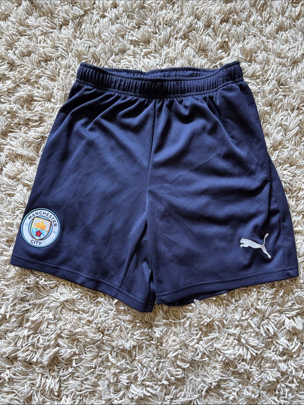 Puma Manchester City Navy Kid’s Athletic Shorts